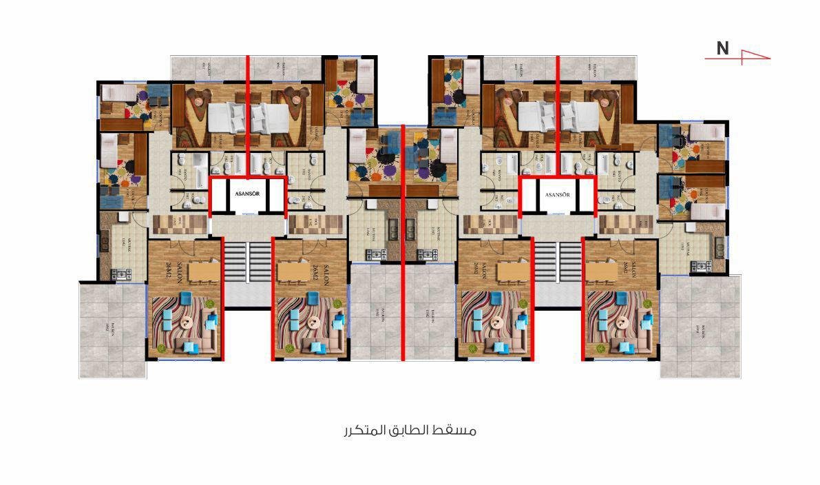 مجمع بورصا - مسقط أفقي ١