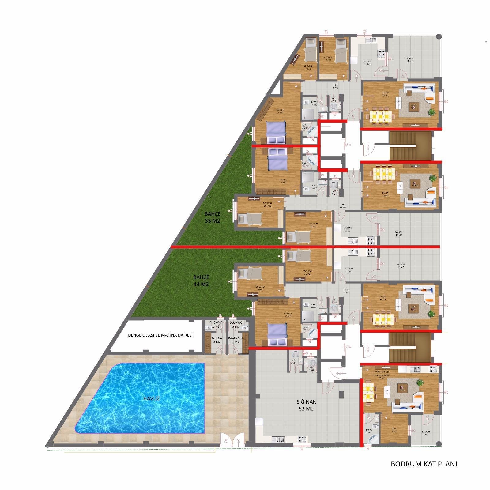 مجمع بورصا - مسقط أفقي ٤